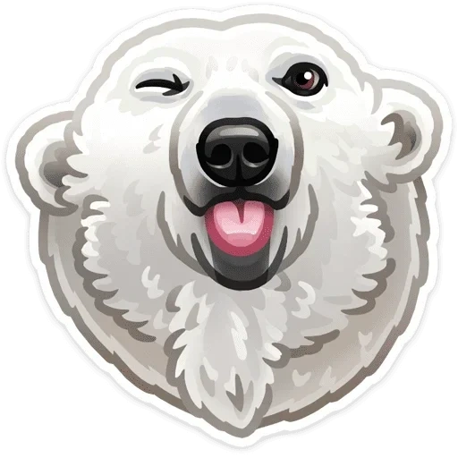 cão, urso polar, urso polar, ursos brancos, desenho de mishan