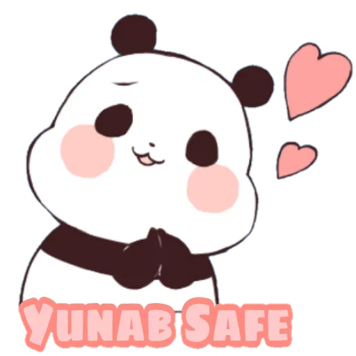 panda es querido, panda es un dibujo dulce, panda dibujo lindo, los dibujos de panda son lindos, kawaii panda heart