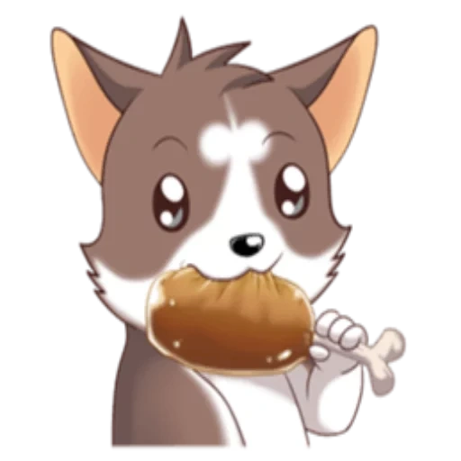 lobo, anime, perros, el lobo es lindo, línea de corgi