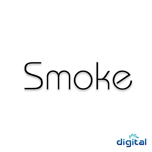 teks, toko smoke, prasasti desain, designed by smoke, logo rumah asap