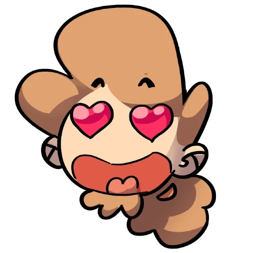 lovely, anime, the animals are cute, lovely monkeys of stickers