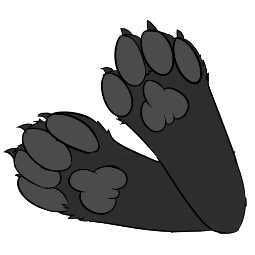 pés, foottaws, pés fry, garra de gato, frigan paw