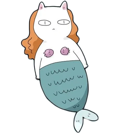 siren cat, cat mermaid, the cat is unicorn, cat mermaid, lingvistov cats