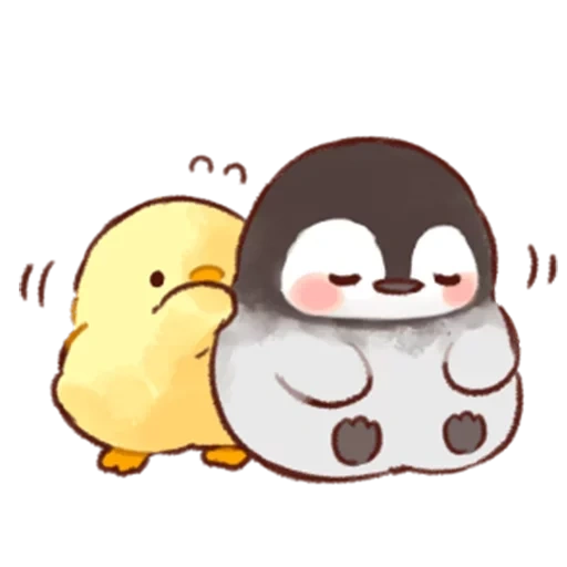 soft and cute chick, цыплëнок soft and cute, пингвин цыпленок милый арт, утка soft and cute chick love, цыплëнок пингвинчик soft and cute cick