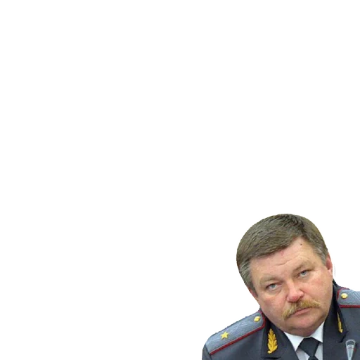 rosto, masculino, camarada major, secretário de assuntos internos, mofshen vladimir matvievich kmirovo