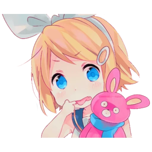 anime art, anime art, anime cute, rin kagamine, anime rin is small