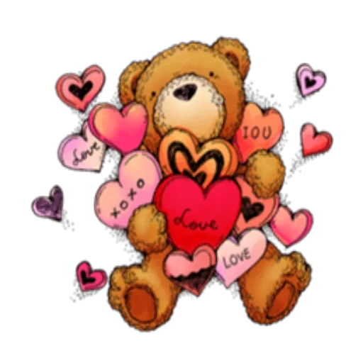 boneka beruang, beruang yang lucu, seekor beruang utuh, pola beruang yang lucu, beruang hari valentine