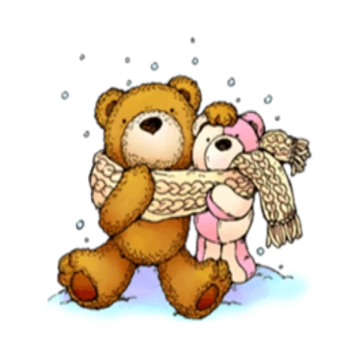 eu beijo urso, o urso é fofo, abraçando cartão postal, desenhos fofos do urso, ter um traço de tração