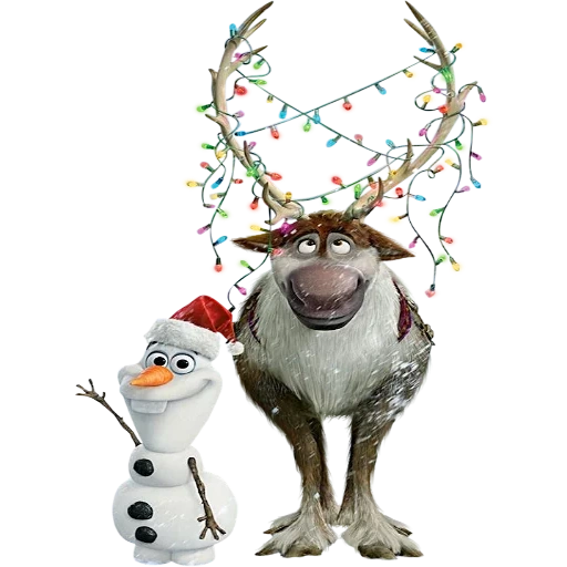 sven olaf, coeur froid, elsa deer sven olaf, un cerf d'un cœur froid, bonhomme de neige olaf deer sven