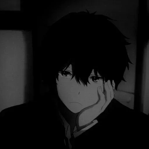 anime, people, figure, anime art, anime boy sad