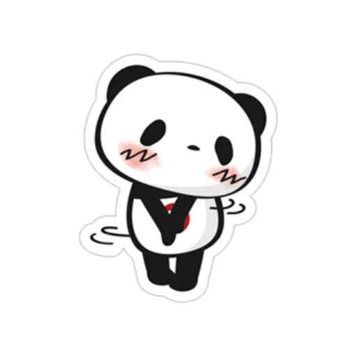 panda es querido, panda wiber, hola panda, pegatinas kawaii, los dibujos de panda son lindos