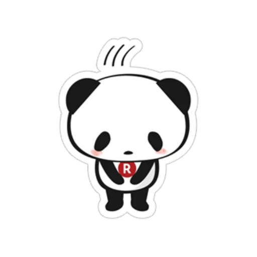 panda es querido, kawaii panda, panda wiber, ratuken panda, pegatina de panda