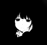 animation, figure, anime black background, black and white animation, black and white avatar