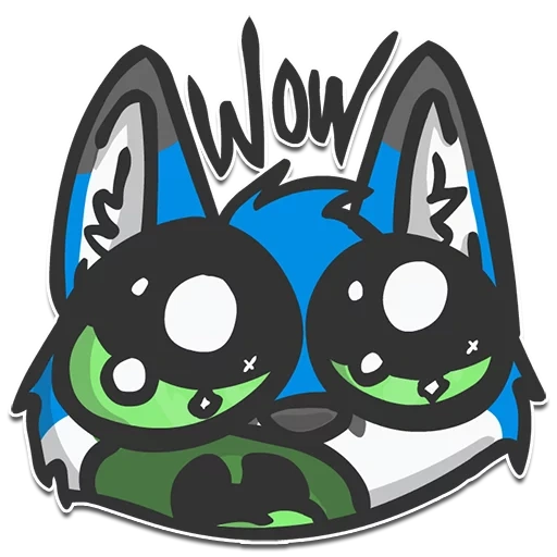 lupo, anime, big wow emote