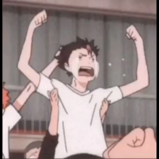 tanaka nishini, volleyball anime, memes de volleyball d'anime, anime de volleyball nishini, anime de volleyball nishino mèmes