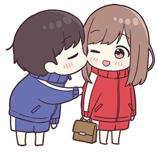 kun, emoji, image, couple anime, anime mignon