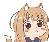 holo anime, some anime, anime gifs cute, wolf of the spice chibi