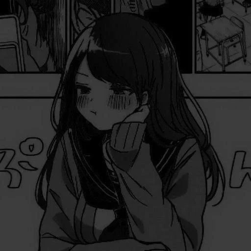 figure, anime girl, sad animation, cartoon girl cartoon, sad cartoon girl