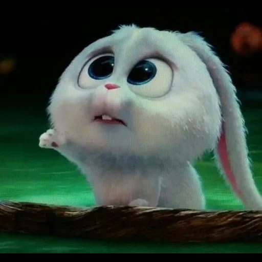 rabbit snowball, animals are cute, snowball cartoon, the walt disney company, the secret life of pets