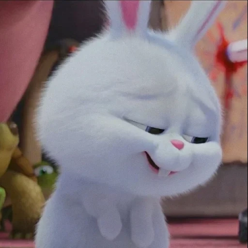 coelhinho, bola de neve de coelho, última vida de coelho doméstico, a vida secreta dos animais de estimação, little life of pets rabbit