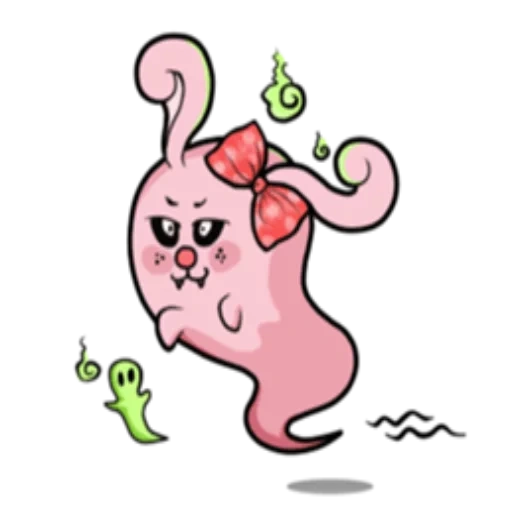 cochon, cochon rose, cochon malodorant, dessin animé zombie lapin, vampire de cochon de dessin animé