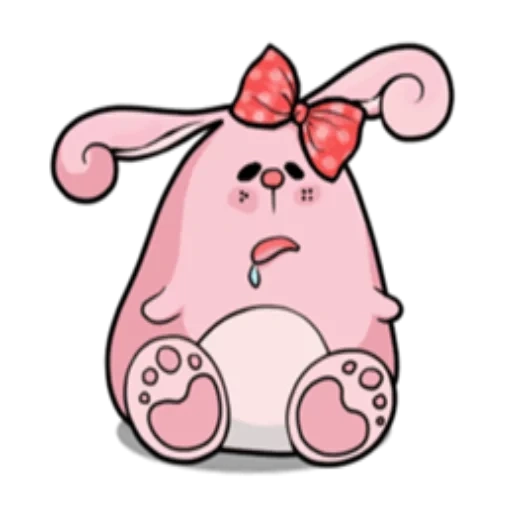 monomi, clipart, o coelho é rosa, porco de desenho animado, porco folzado de gravidade