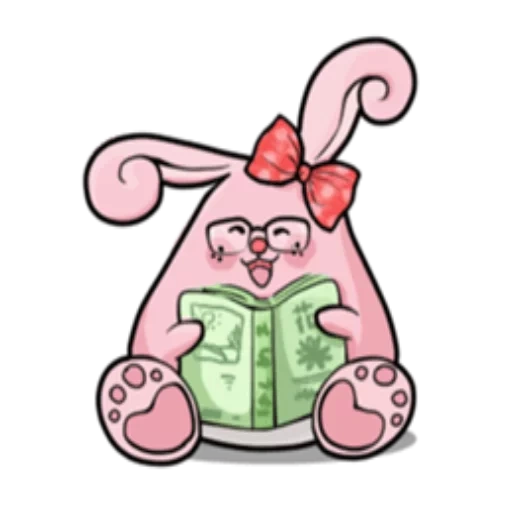 monomi, coniglietto carino, bella conigli, il coniglio è rosa