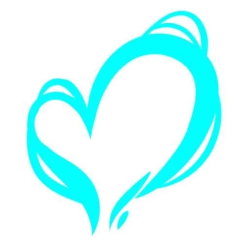 сердца, сердце логотип, сердце векторное, сердце контур синий, сердце голубой контур