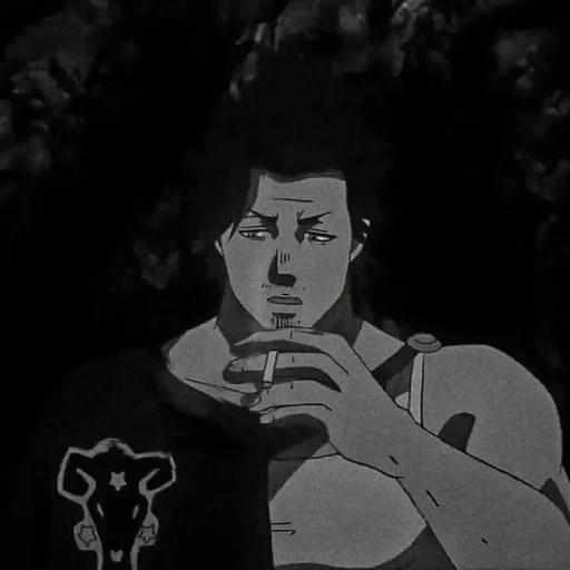 sukehiro, yami sukehiro, personnages d'anime, anime black clover, capitaine masami trèfle noir à quatre feuilles