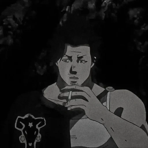 sukehiro, yami sukehiro, personajes de anime, anime trébol negro, capitán yami clover negro