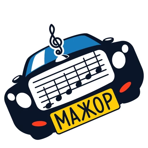 coche, taxi, música, vector de taxi