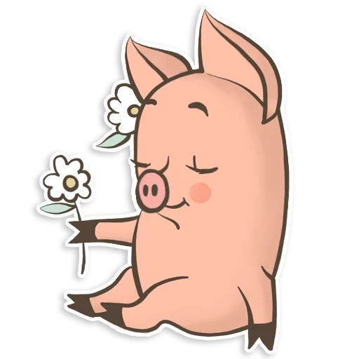 spring elegance, spring pig, piggy piggy, cartoon pig, cartoon pig