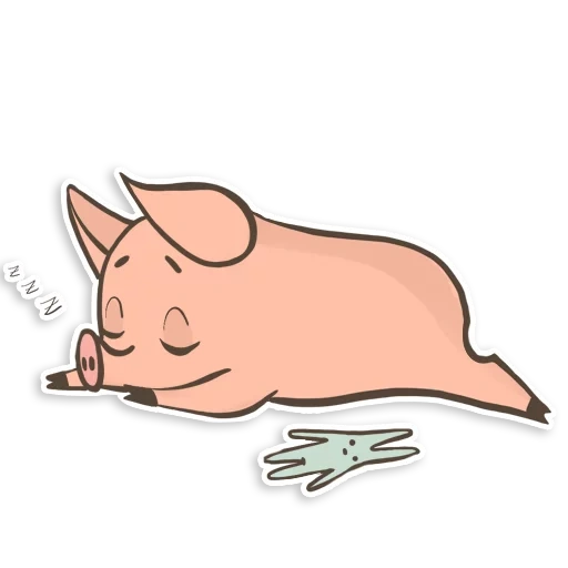cerdo, cerdo de primavera, caricatura de cerdo