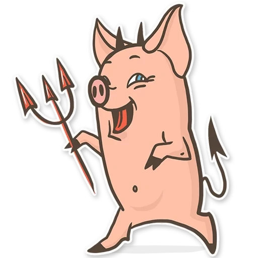 pig, spring pig, cartoon pig