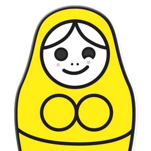 yanitakaya, esqueleto, la cara de la muñeca de anidación, plantilla de matryoshka, clipart matryoshka