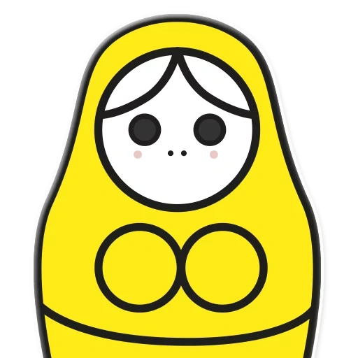 yanitakaya, matryoshka, wajah boneka bersarang, clipart matryoshka, stensil matryoshka