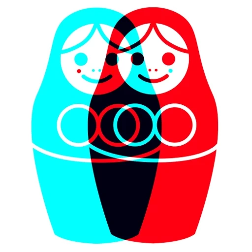 matryoshka, yanitakaya, poupée de nidification russe, le logo matryoshka est moderne
