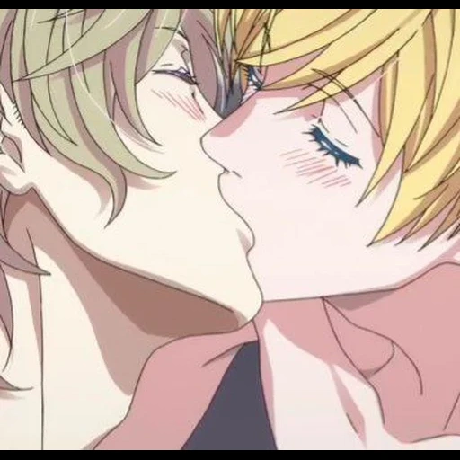 baiser, personnages d'anime, anime embrasse-moi, anime senen ay baiser