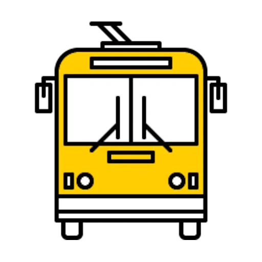 bus, bus jaune, contour de bus, vecteur de bus, icône de bus