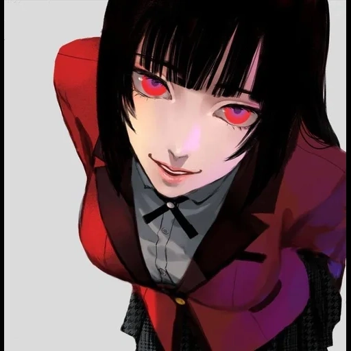 kakegurui, anime kakegurui, yumeko kakeguru, kegembiraan gila yumoko, kegembiraan gila yumeko jabs