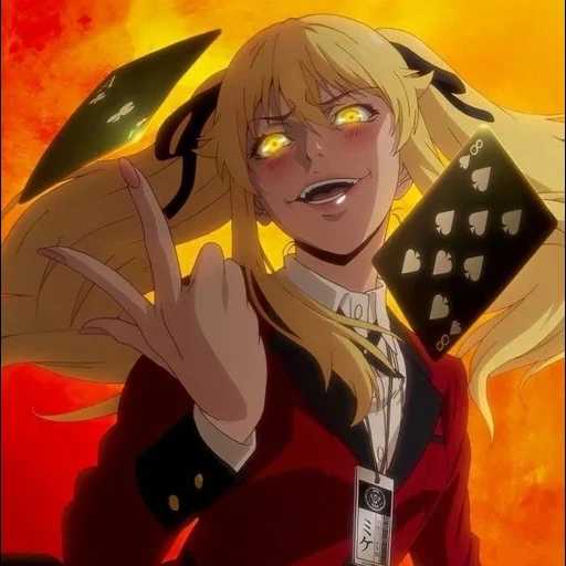 anime, kakegurui, anime kakegurui, anime fou excitation, excitation folle meari saotome