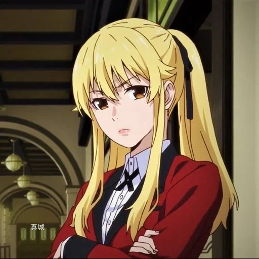 kakegurui, mary saotome, filles anime, personnages d'anime, excitation folle mary saotome