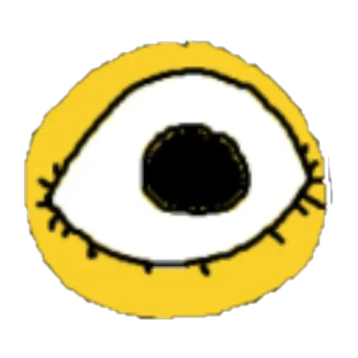 das auge, the dark, smiley eye, animation des auges, süßes gelbes smiley