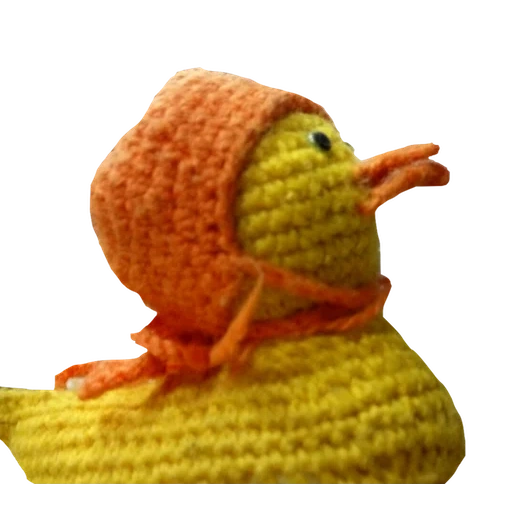 knitted weft knitting, knitted duckling, knitted toy, crochet toy, toy chicken hook