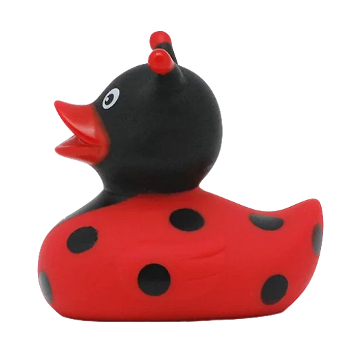 bebek ladybug, benang pakan karet, bebek ladybug, iblis bebek karet, kamar mandi mainan bebek lucu bebek iblis