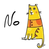 Yellow Home Cat @stickersb2b