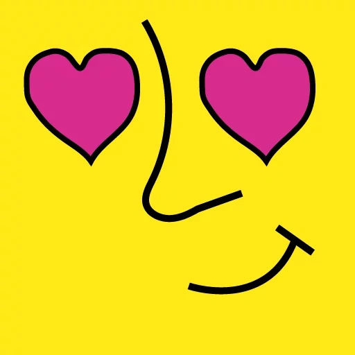 screenshot, love smiling face, heart-shaped badge, heart-shaped smiling face, smiling face love