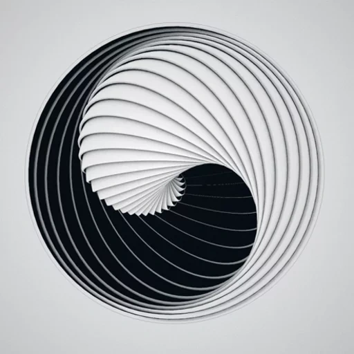 die illusion der spirale, graphic design, exotische visionen 1, abstrakter streifenvektor, yin und yang spiralglas 3d