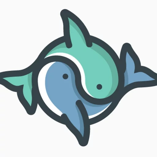die delphine, bugcat capoo, the dolphin logo, das abzeichen der delphine, tiere und fische logo