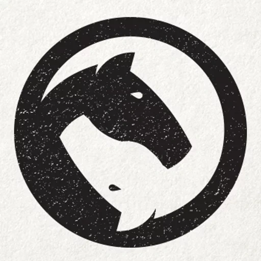 der text, das emblem, das logo, das pferd logo, pferd logo vektor